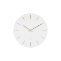 Nástenné hodiny Karlsson Charm Small KA5821WH (30 cm) - bielo-zlaté